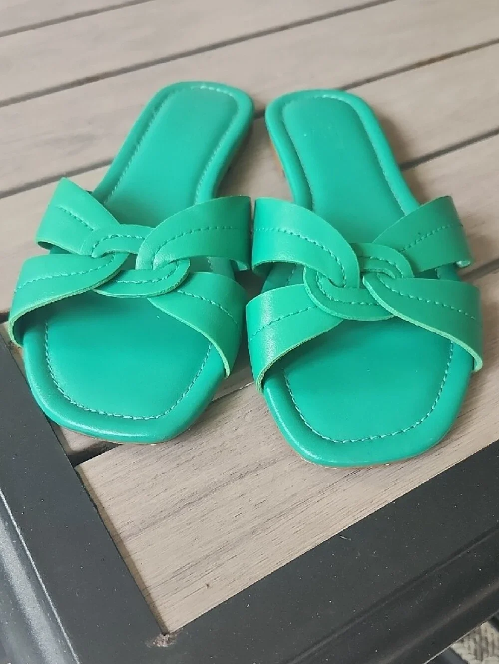 J. Crew Women's Emerald Knotted Slide Sandals